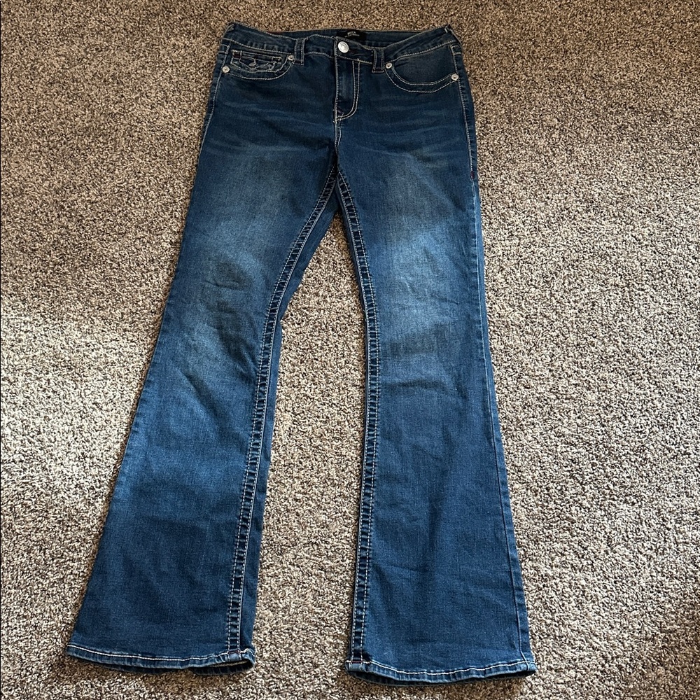 True Religion Women’s Blue Jeans - Becca Mid Rise Boot Cut